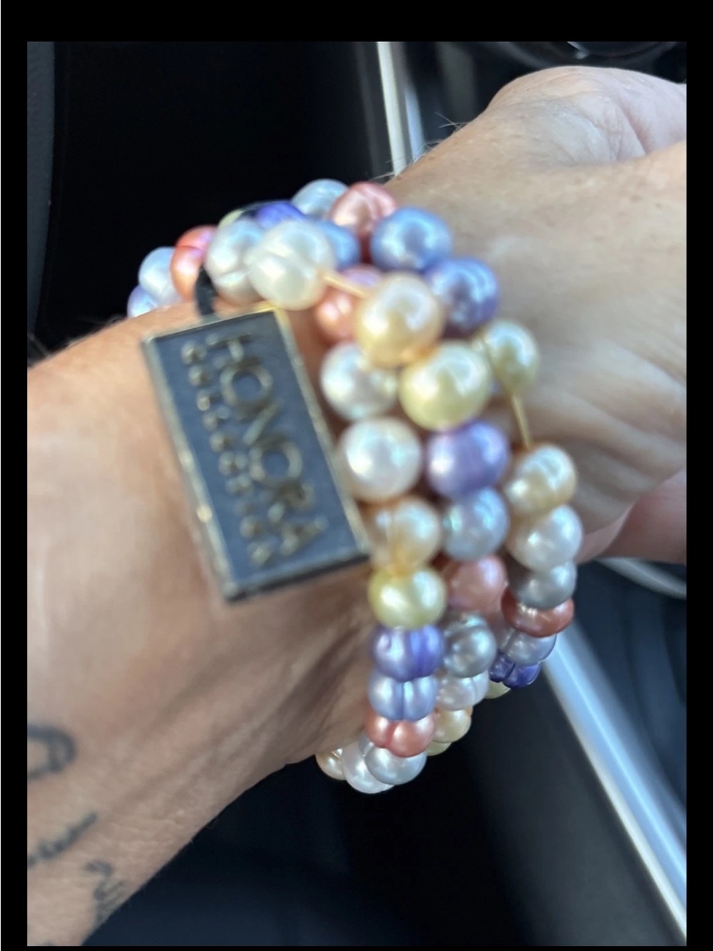 HONORA Pastel Multi-Color Pearl Stretch Bracelet Set